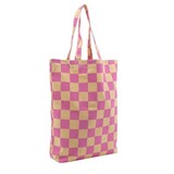 Kado design Kado design - katoenen tas checkerboard - vanilla + violet Kado design Kado design - katoenen tas checkerboard - vanilla + violet