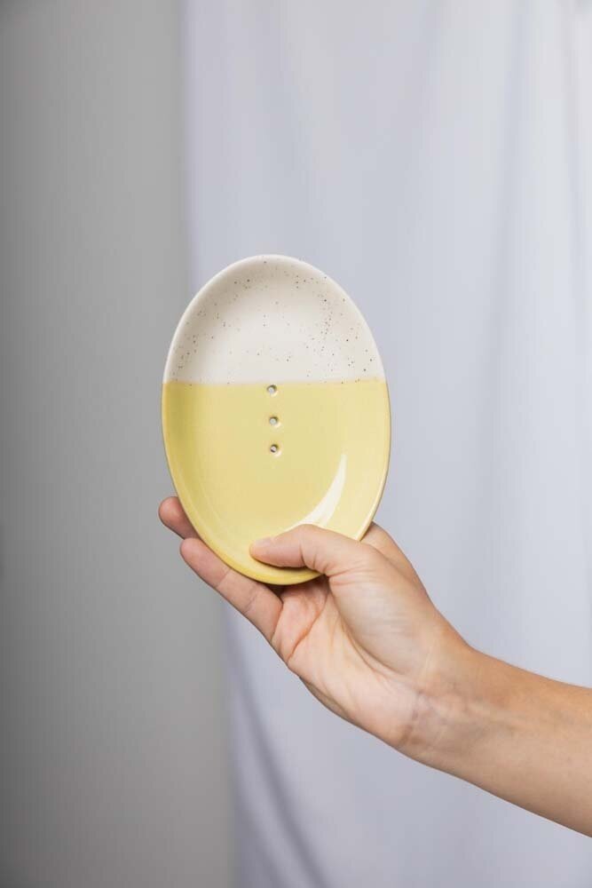 Tranquillo Tranquillo - zeepbakje - rustic geel/wit Tranquillo Tranquillo - zeepbakje - rustic geel/wit