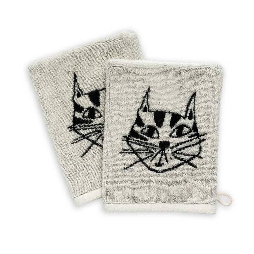 Helen b Helen b - washand (set van 2) - cat Helen b Helen b - washand (set van 2) - cat