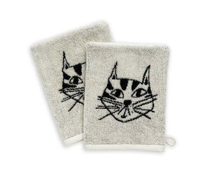 Helen b Helen b - washand (set van 2) - cat Helen b Helen b - washand (set van 2) - cat