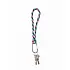 Susan Bijl - the new kumihimo keychain - key blue & red alert Susan Bijl - the new kumihimo keychain - key blue & red alert