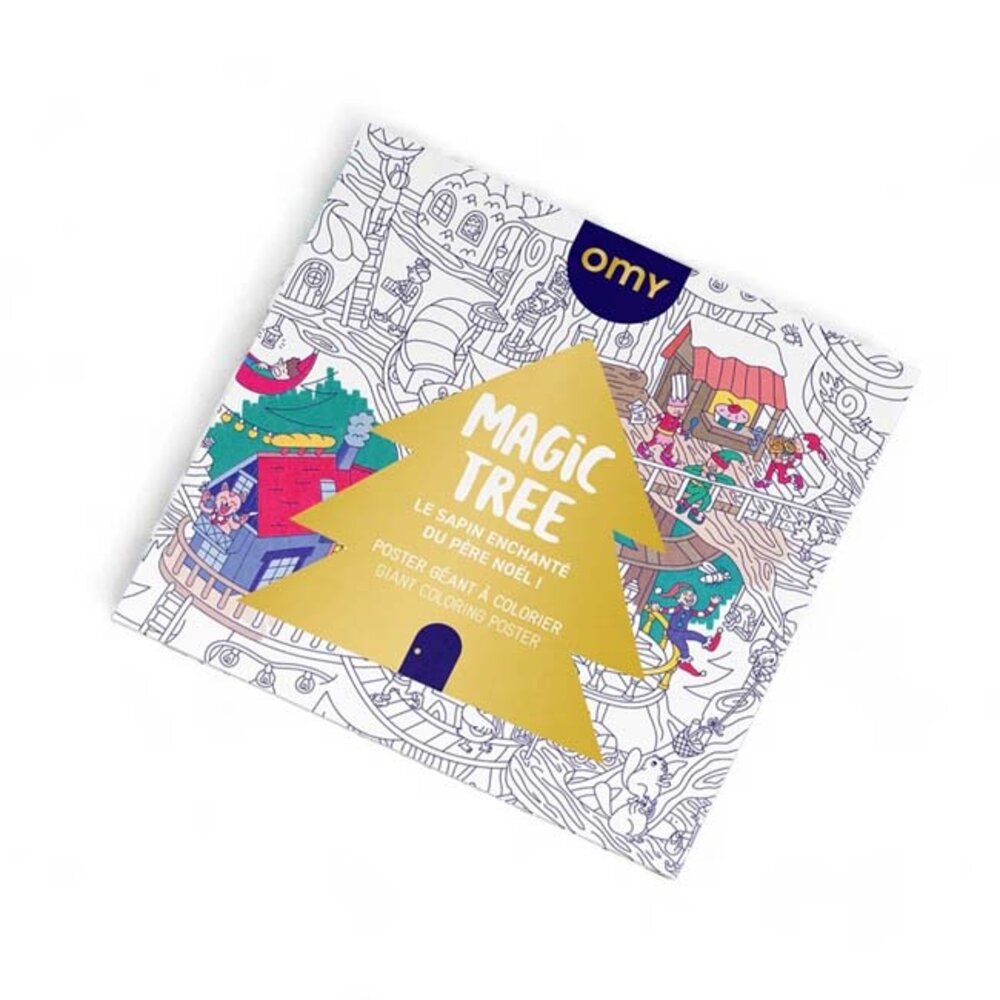 Omy Omy - grote kleurplaat - magic tree Omy Omy - grote kleurplaat - magic tree