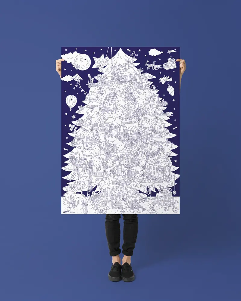 Omy Omy - grote kleurplaat - magic tree Omy Omy - grote kleurplaat - magic tree