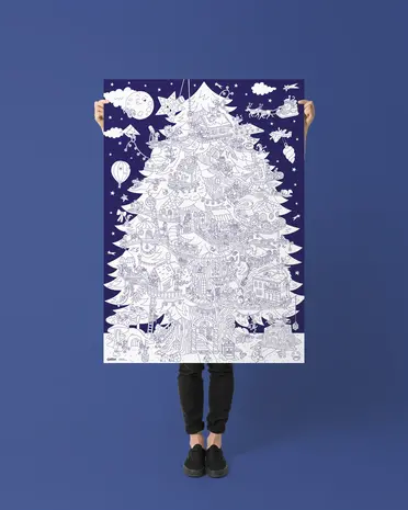 Omy Omy - grote kleurplaat - magic tree Omy Omy - grote kleurplaat - magic tree