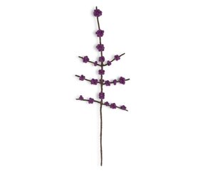 Sjaal met verhaal Sjaal met verhaal - tak bes callicarpa - paars