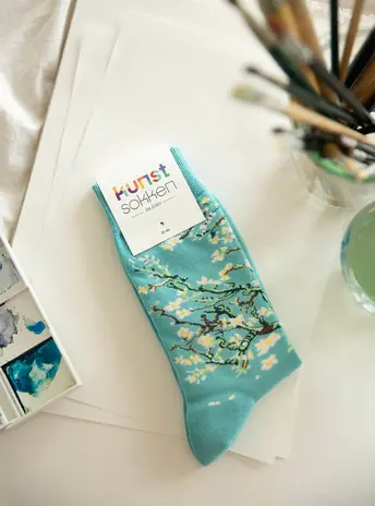 Kunstsokken Kunstsokken - amandelbloesem Kunstsokken Kunstsokken - amandelbloesem