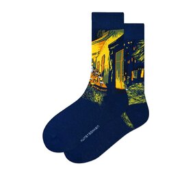 Kunstsokken Kunstsokken - caféterras bij nacht Kunstsokken Kunstsokken - caféterras bij nacht