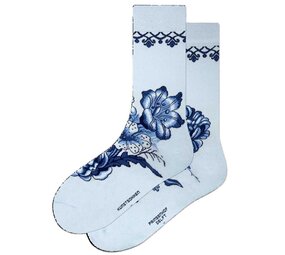 Kunstsokken Kunstsokken - delfts blauw bloemen