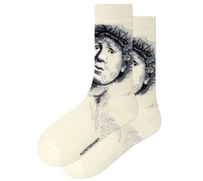 Kunstsokken Kunstsokken - zelfportret met baret