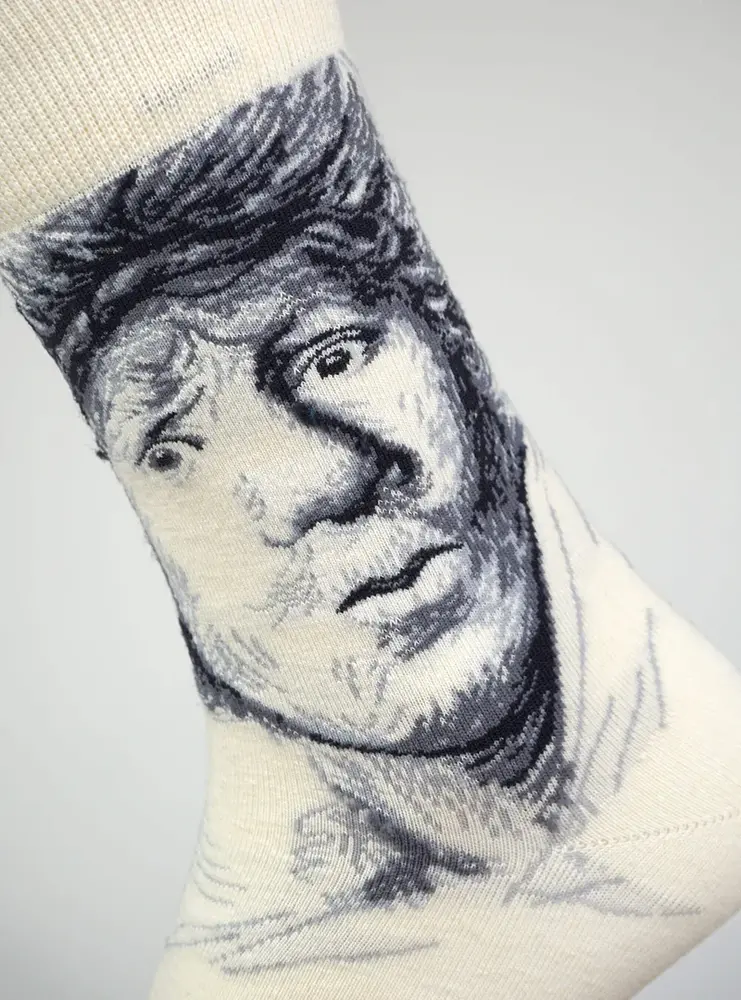 Kunstsokken Kunstsokken - zelfportret met baret