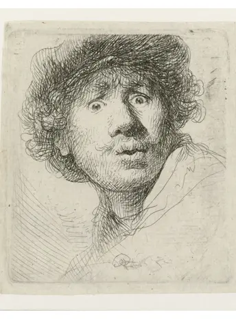 Kunstsokken Kunstsokken - zelfportret met baret
