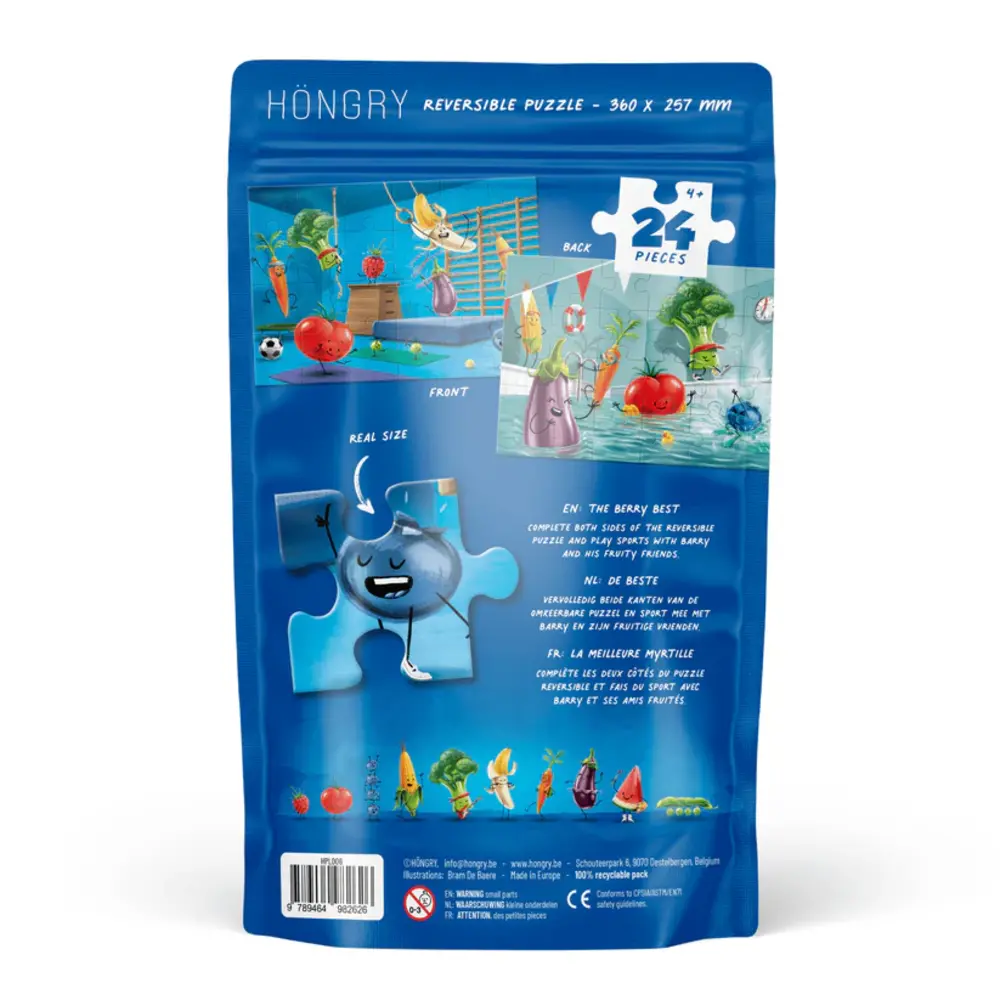 HÖNGRY Höngry - omkeerbare puzzel - de beste (24 stukken) HÖNGRY Höngry - omkeerbare puzzel - de beste (24 stukken)