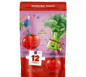 HÖNGRY Höngry - omkeerbare puzzel - mijn tomaatje (12 stukken)