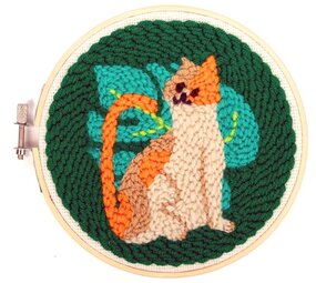 Kikkerland Kikkerland - punch needle kit - cat