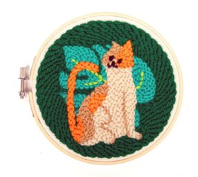 Kikkerland Kikkerland - punch needle kit - cat Kikkerland Kikkerland - punch needle kit - cat