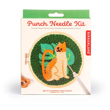 Kikkerland Kikkerland - punch needle kit - cat Kikkerland Kikkerland - punch needle kit - cat