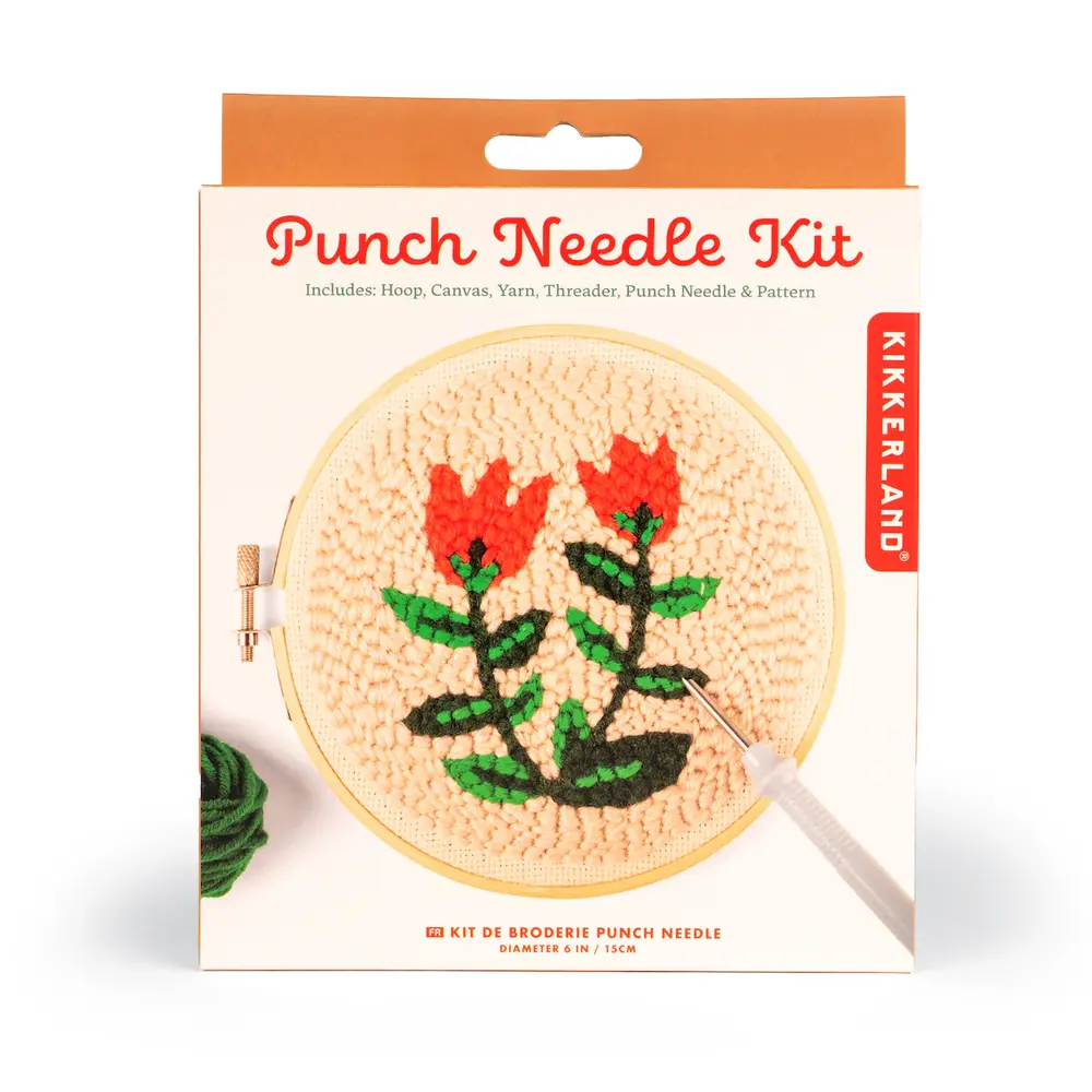 Kikkerland Kikkerland - punch needle kit - tulips