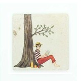 Ask a duck Ask a duck - tegel natuursteen - man onder boom