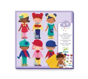 Djeco Djeco - aankleedpoppetjes - vilten kleren Djeco Djeco - aankleedpoppetjes - vilten kleren