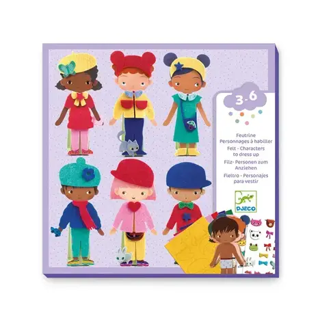 Djeco Djeco - aankleedpoppetjes - vilten kleren Djeco Djeco - aankleedpoppetjes - vilten kleren