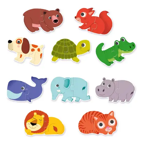 Djeco Djeco - duo puzzel - dieren Djeco Djeco - duo puzzel - dieren
