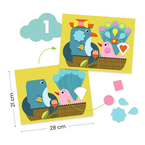 Djeco Djeco - groot knutselpakket - de poes en zijn vrienden