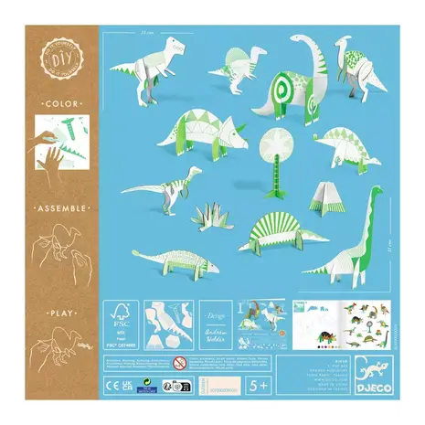 Djeco Djeco - kartonnen dieren - dinosaurussen Djeco Djeco - kartonnen dieren - dinosaurussen