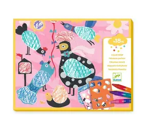 Djeco Djeco - kleuren met sjablonen - birdie & co Djeco Djeco - kleuren met sjablonen - birdie & co