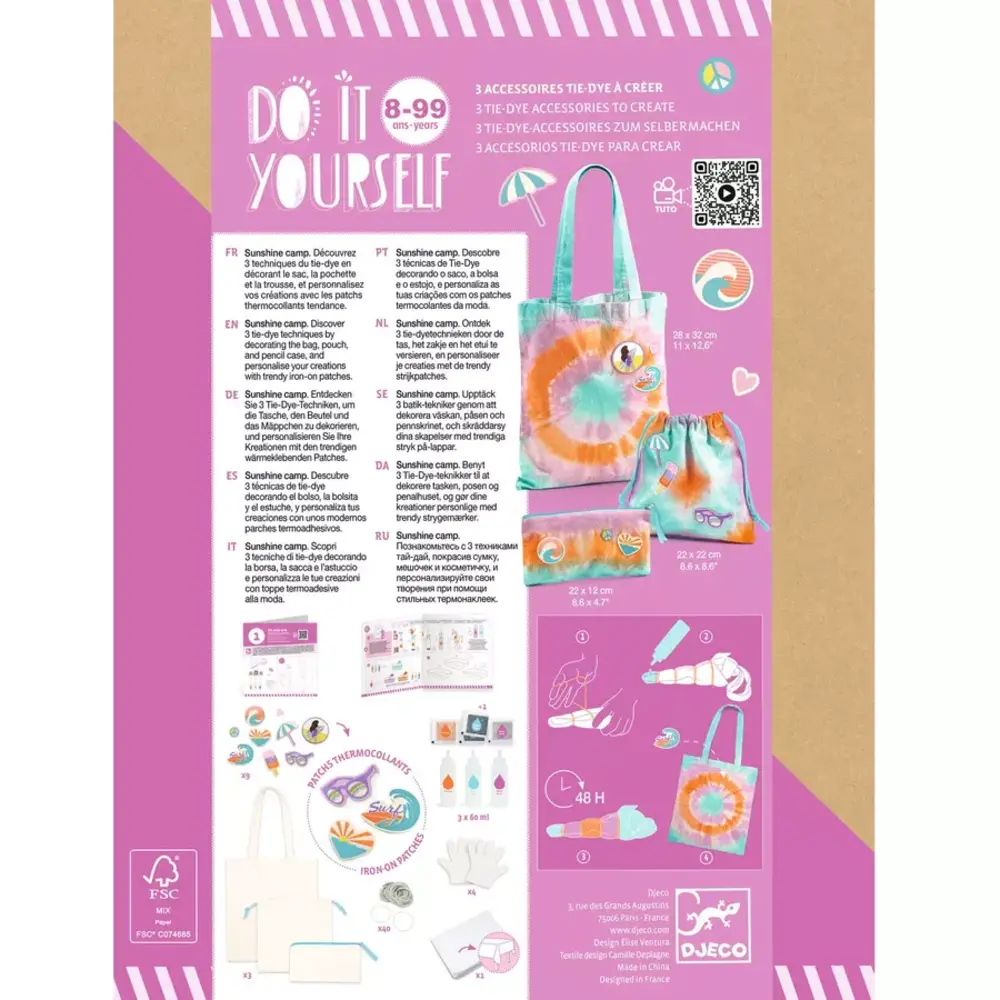 Djeco Djeco - diy tie dye - sunshine camp Djeco Djeco - diy tie dye - sunshine camp