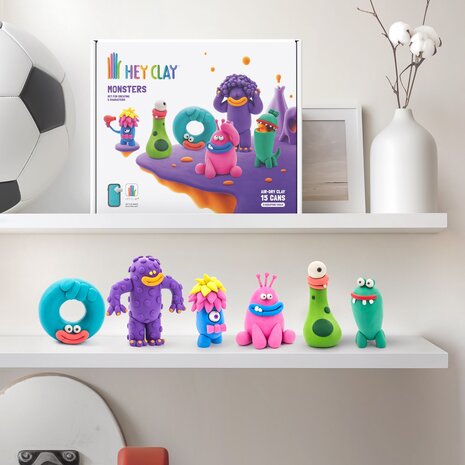 Hey Clay Hey Clay - boetseerklei - monsters (15 potjes) Hey Clay Hey Clay - boetseerklei - monsters (15 potjes)