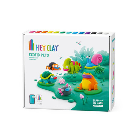 Hey Clay Hey Clay - boetseerklei - exotische huisdieren (15 potjes) Hey Clay Hey Clay - boetseerklei - exotische huisdieren (15 potjes)