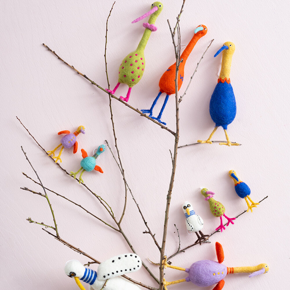 Aveva Design Aveva design - hanger vilt - funky birds lilac Aveva Design Aveva design - hanger vilt - funky birds lilac