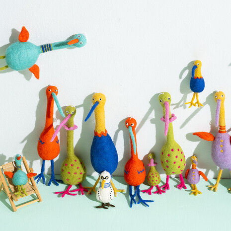 Aveva Design Aveva design - hanger vilt - funky birds coral Aveva Design Aveva design - hanger vilt - funky birds coral