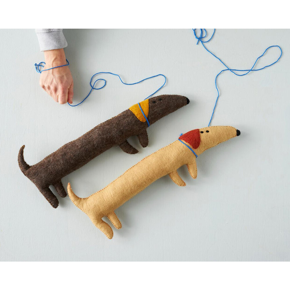 Aveva Design Aveva design - knuffel vilt - sausage dog chocolate