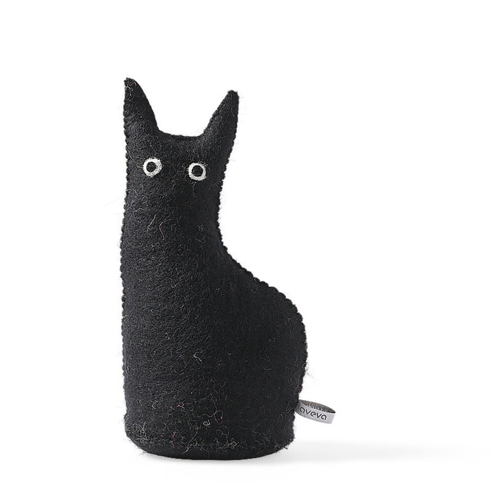 Aveva Design Aveva design - deurstop/boekensteun - the curious cat black