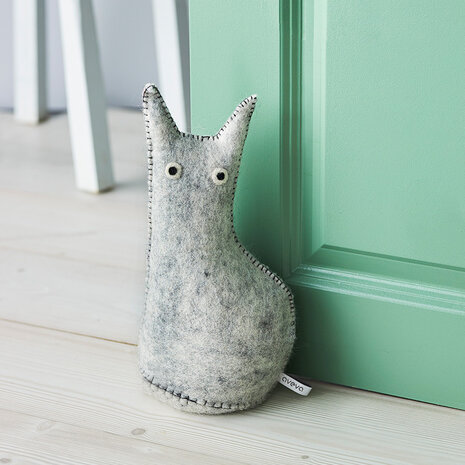 Aveva Design Aveva design - deurstop/boekensteun - the curious cat pink Aveva Design Aveva design - deurstop/boekensteun - the curious cat pink