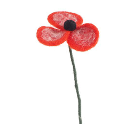 Aveva Design Aveva design - bloem vilt - poppy coral