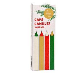 not the girl who misses much Not the girl - kaars mini - xmas caps (set van 4)