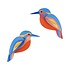 Studio Roof - muurdecoratie tuinvogels - kingfishers Studio Roof - muurdecoratie tuinvogels - kingfishers
