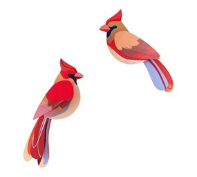 Studio Roof Studio Roof - muurdecoratie tuinvogels - cardinals Studio Roof Studio Roof - muurdecoratie tuinvogels - cardinals
