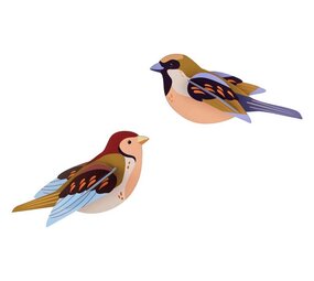 Studio Roof Studio Roof - muurdecoratie tuinvogels - sparrows Studio Roof Studio Roof - muurdecoratie tuinvogels - sparrows