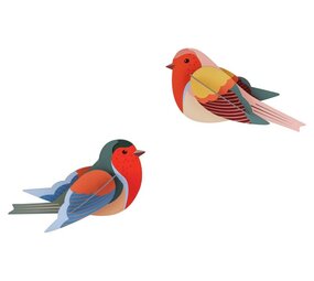 Studio Roof Studio Roof - muurdecoratie tuinvogels - robins
