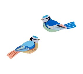 Studio Roof Studio Roof - muurdecoratie tuinvogels - blue tits Studio Roof Studio Roof - muurdecoratie tuinvogels - blue tits