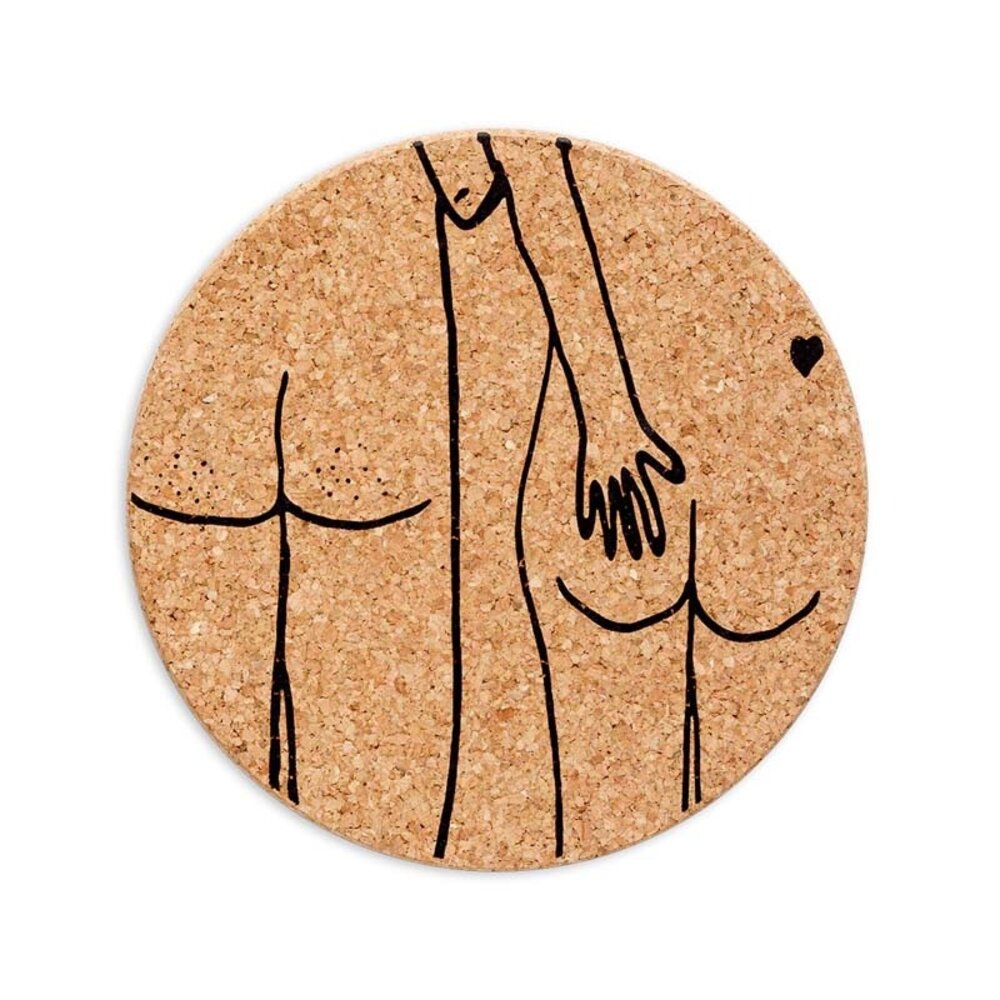Helen b Helen b - onderzetter xl kurk - naked couple back