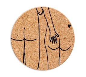 Helen b Helen b - onderzetter xl kurk - naked couple back