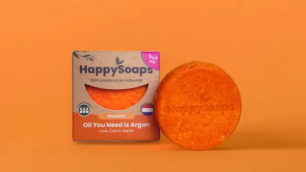 HappySoaps Happysoaps - shampoo bar - oil you need is argan (70g) HappySoaps Happysoaps - shampoo bar - oil you need is argan (70g)