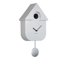 Karlsson Karlsson - wandklok - modern cuckoo - metallic silver Karlsson Karlsson - wandklok - modern cuckoo - metallic silver