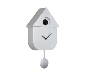 Karlsson Karlsson - wandklok - modern cuckoo - metallic silver Karlsson Karlsson - wandklok - modern cuckoo - metallic silver