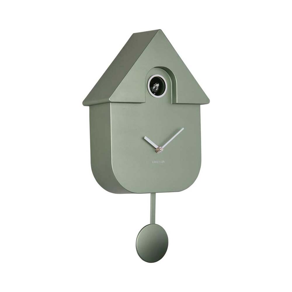 Karlsson Karlsson - wandklok - modern cuckoo - metallic jungle green Karlsson Karlsson - wandklok - modern cuckoo - metallic jungle green