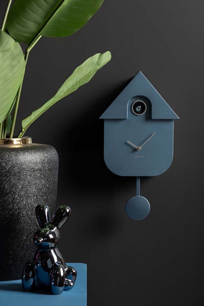 Karlsson Karlsson - wandklok - modern cuckoo - metallic dark blue